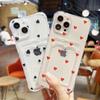 Clear Love Heart Wallet Card Slots Holder Phone Case for Iphone 16 11 12 13 14 15 Pro Max 16 Plus 13 12 Mini 7 8 X XS XR Cover