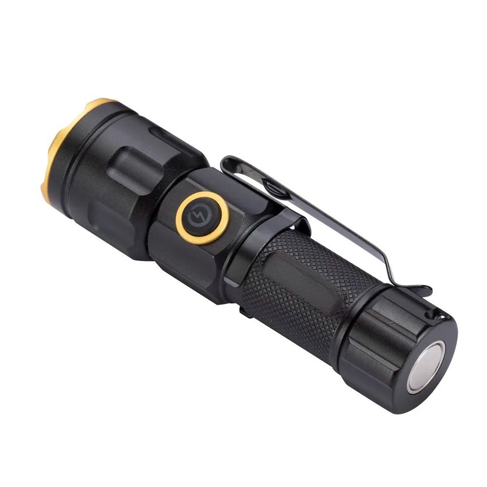 Zoom White Light Beam Mini Flashlight Rechargeable Portable Child Lady Backpack Pocket Home Outdoor Magnet Work Emergency Torch