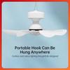 Outdoor Ceiling Fan Light Camping Portable Solar Remote Control Fan Lamp 10000mAh DC Rechargeable Fan Light