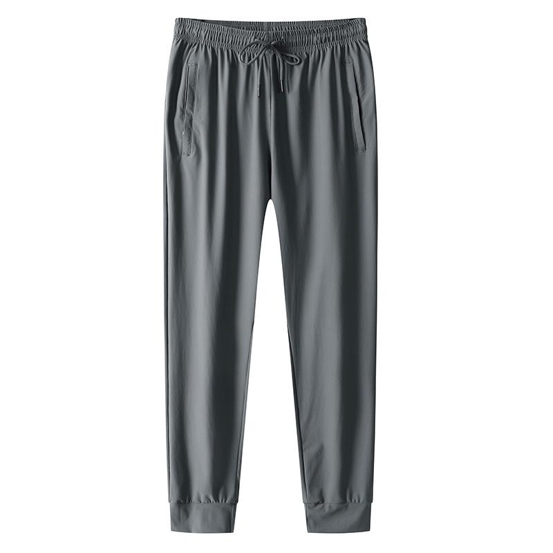 Summer Men's Ice Silk Pants, Sporty Thin Casual Loose Pants
