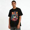Bohemian Floral Cat Graphic Print Casual Tee Pure Cotton T-shirt