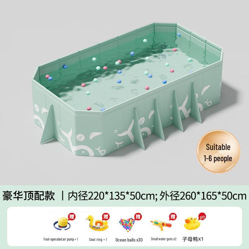 Blue Little Fish Large Foldable Outdoor Family Swimming Pool