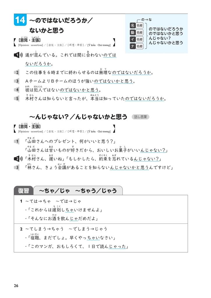 Revised Edition: Memorize by ear for the Japanese Language Proficiency Test Grammar Training N3 [Downloadable audio included]