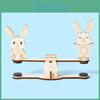 Wooden Homemade Rabbit Magnetic Seesaw Assembly Set For Learning