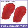 TWO Car Gear Shift Knob Cover Handbrake Shifter Cover Silicone Red Universal