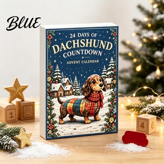Christmas Advent Calendar 24 Days Dachshund with Acrylic Pendants Countdown for Hanging Ornaments Holiday Decorations Cute Tree And Home Decor Kids