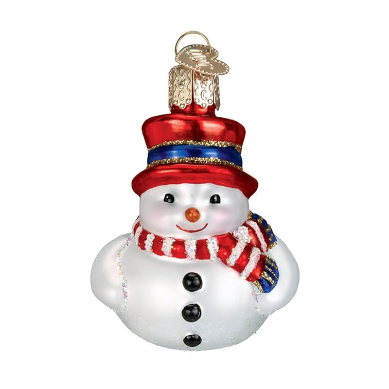 Old World Christmas Mini Ornamen Sets Glass Blown Ornaments for Christmas Tree Snowman