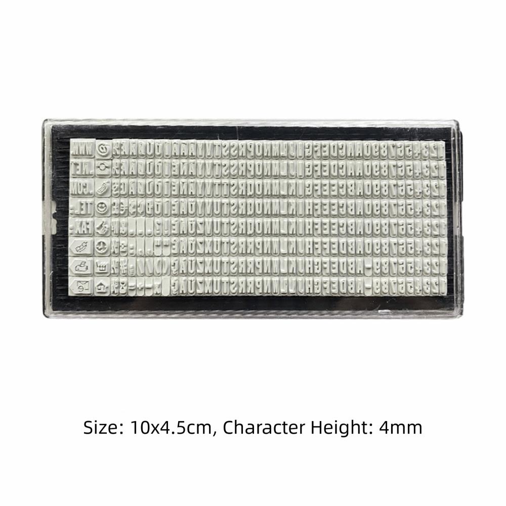 Automatic Ink Return DIY Stamp Kit Red Black Movable Type Spelling Stamp For Business Use Plate-1