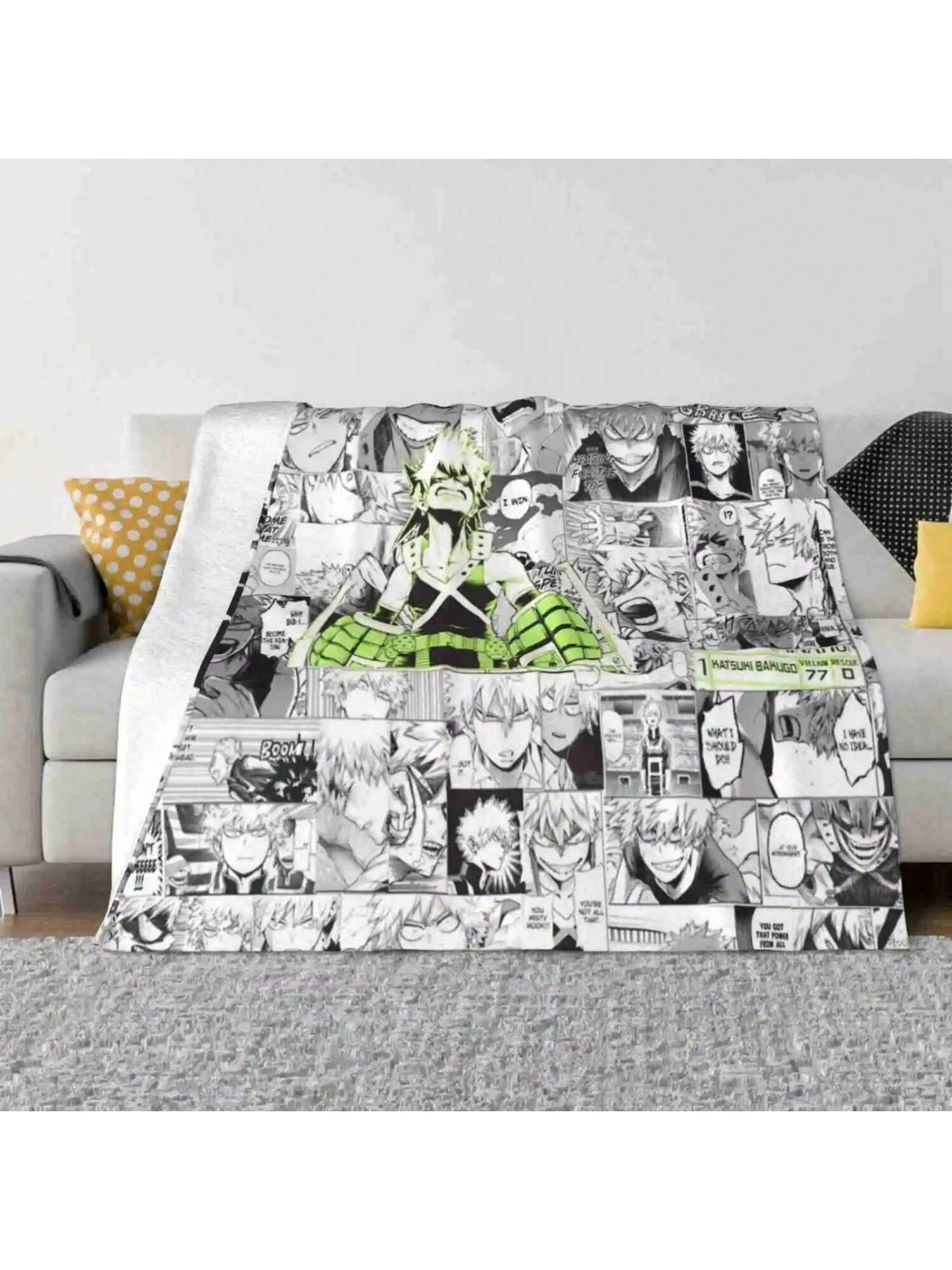 King Explosion Soft Warm Light Thin Blanket Bakugo Katsuki Bakugou Katsuki Katsuki Bakugou Boku No Hero Academia Comic 75X95CM