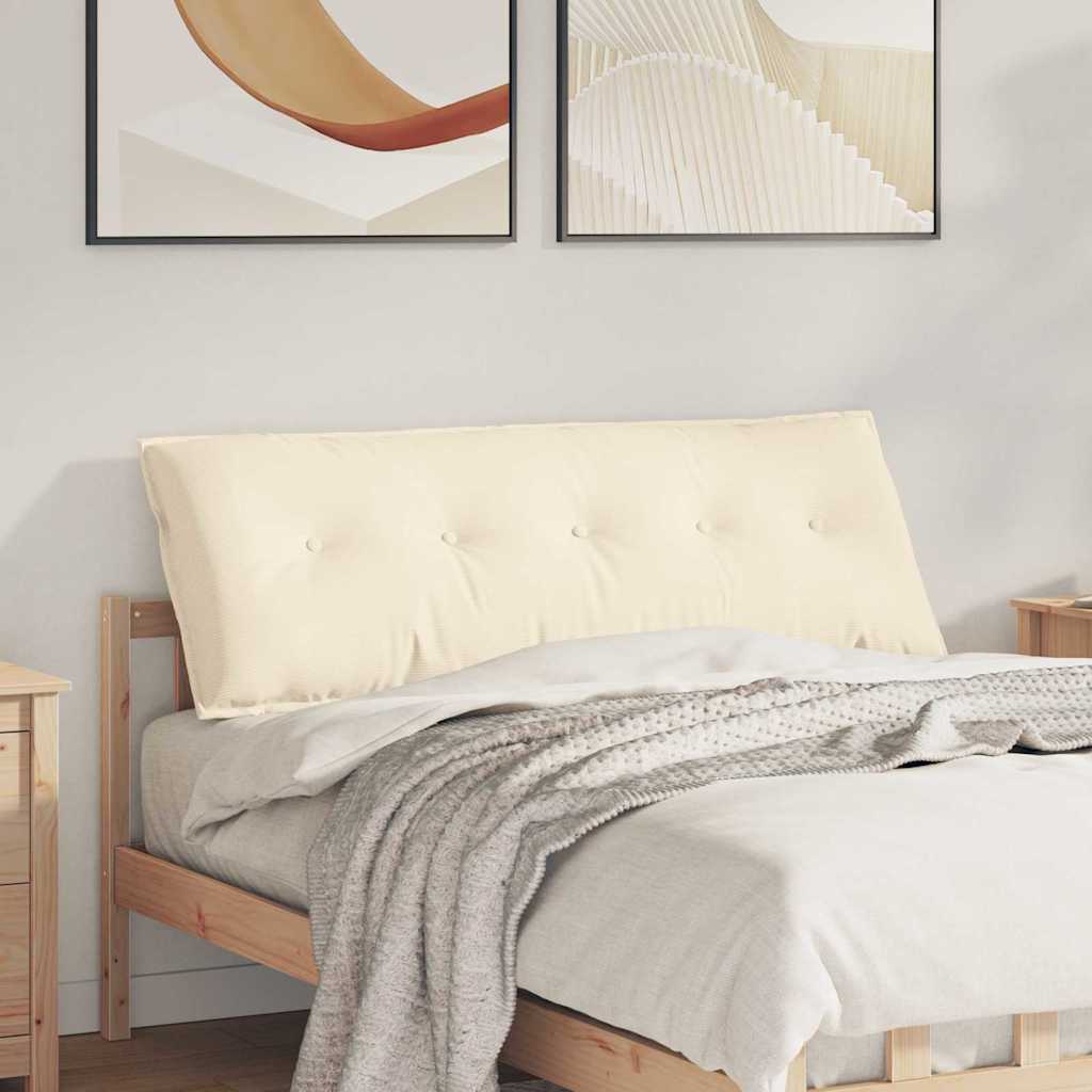 Back Cushion Cream 140 x 50 cm Cord Fabric