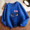 Kawaii Cat Meme Children'S Sweatshirt Pullover Crew Neck Graphic Print Hoodie Boy/Girl Kids Hoody Comfortable Sweatshirt