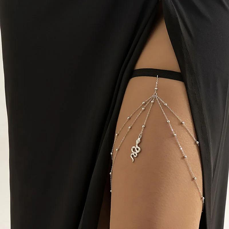 

New Fashion Thigh Chain for Women Snake Pendant Thigh Accessories Beach Style Leg Chain Jewelry for Women Accessories 2025