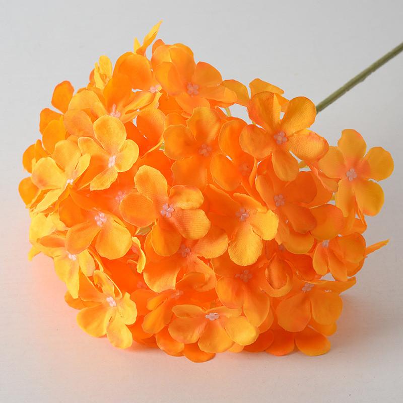 

Bouquet Hydrangeamacrophylla Artificial Wedding Backdrops And Event Decorations оранжевый