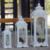 European Retro Iron Candle Holder - Romantic Windproof Floor Lantern for Weddings