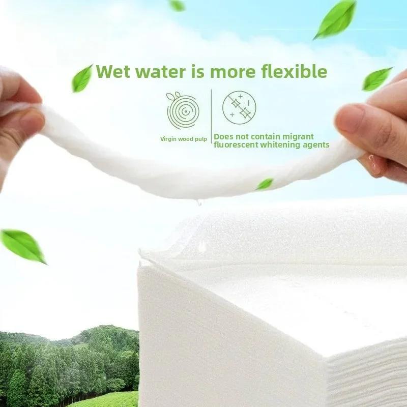 New multi-layer thickened tea flavored toilet paper for household use, large quantities of facial tissue paper, large napkins