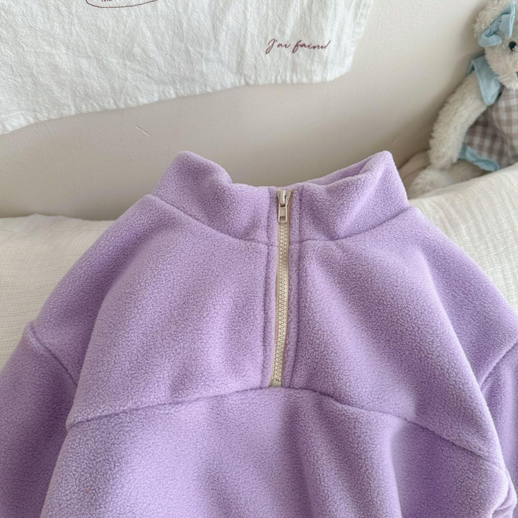 Koreanischer Stil Herbst Baby & Kleinkind Doppelseitiger Fleece Trainingsanzug - Zweiteiliges Set