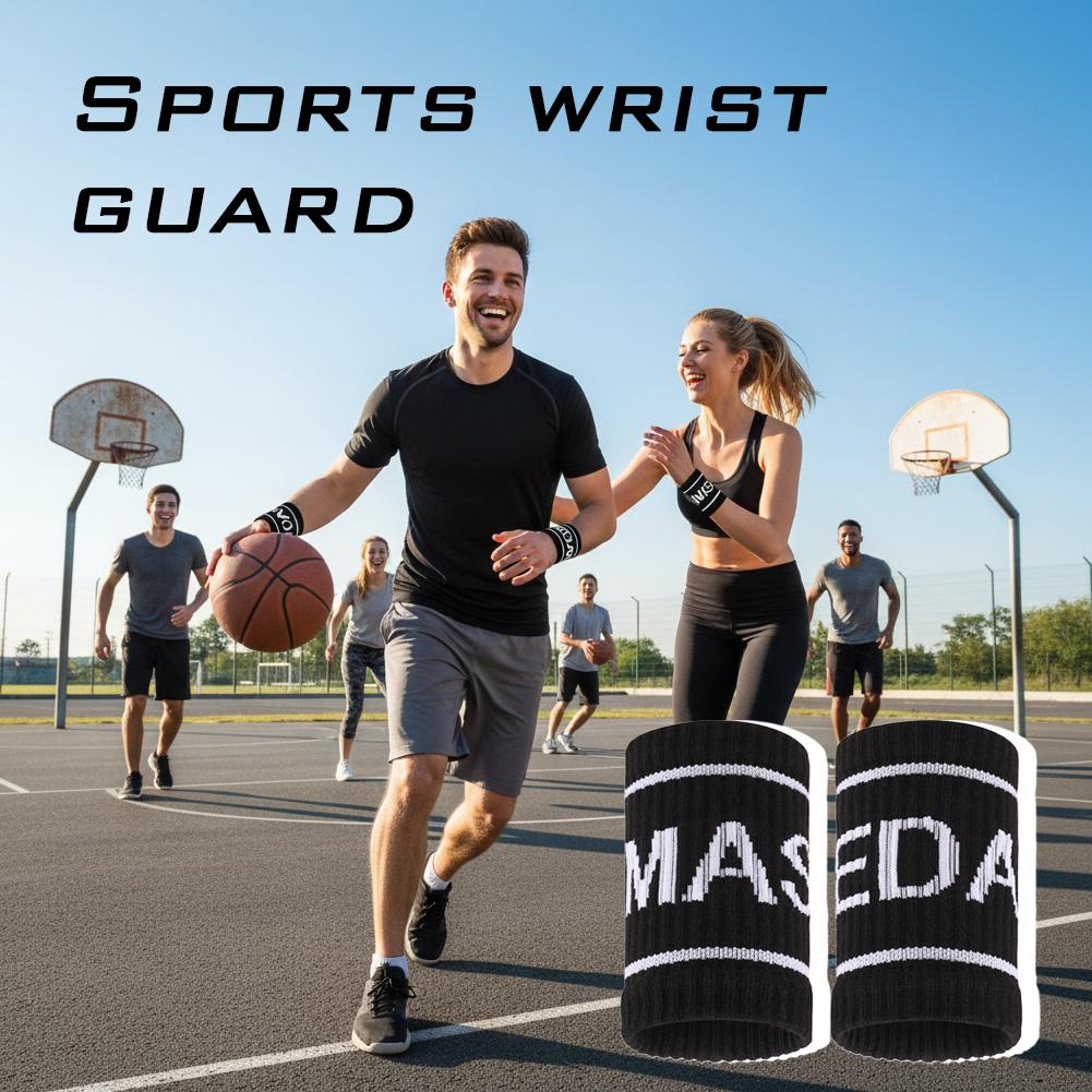 1 Pair Elastic Sport Wristband Basketball Volleyball Wrist Guard Golf Tennis Sweatband Wrist Band Fashion Colorful Wrist Support