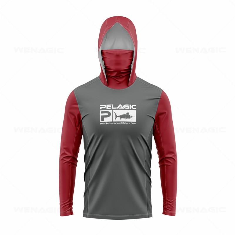 Quick-Dry Fishing Long Sleeve Hooded Shirt Men Women Breathable Mesh UV Protection Outdoor Angling Apparel