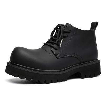 Moda Stivaletti alla Caviglia a Suola Spessa Autunno Inverno Britannici Scarpe Eleganti Business Casual da Uomo Moda Nero Scarpe con Plateau di Design Maschile