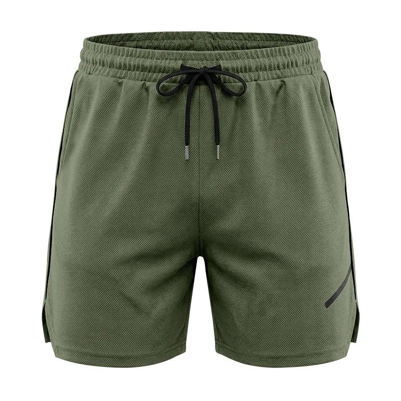 Men's Quick Dry Mesh Athletic Shorts Gym Running Workout Shorts with Zipper Pockets Breathable Elastic Waist Casual Sports Shorts for Men