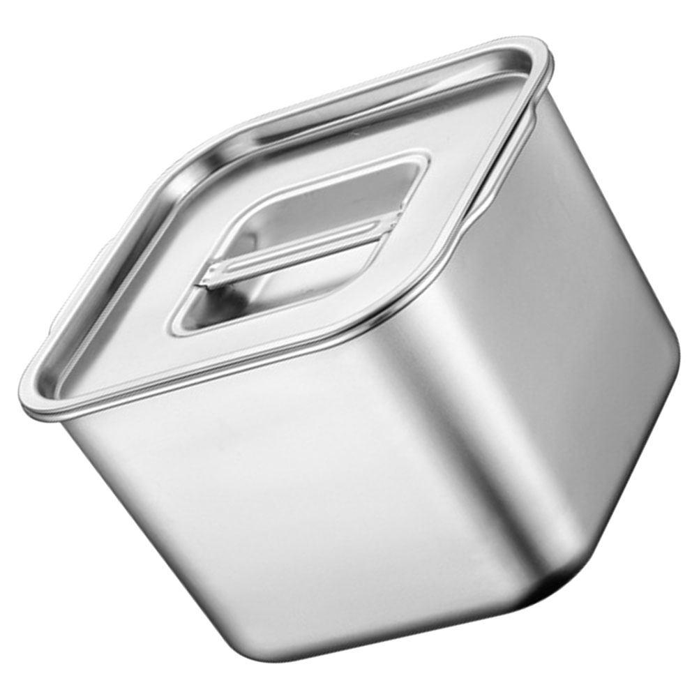 Stainless Steel Spice Box Multi Functional Condiment Container for Kitchen Seasoning Storage Jar with Handle Design