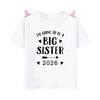 Zum großen Bruder/zur großen Schwester 2026 befördert Gedrucktes Kinder-T-Shirt Kinder Sommer-Outfit Kurzarmhemden Baby-Ankündigungs-Kleidung