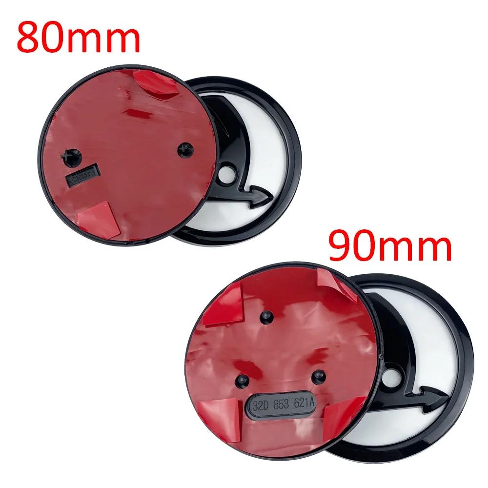 2025 Hot 2Pcs 80mm 90mm Emblem For Skoda Fabia 1 2 Octavia a7 RS Superb Rapid Yeti Karoq Vision Car Head Front Rear Boot Tailgat