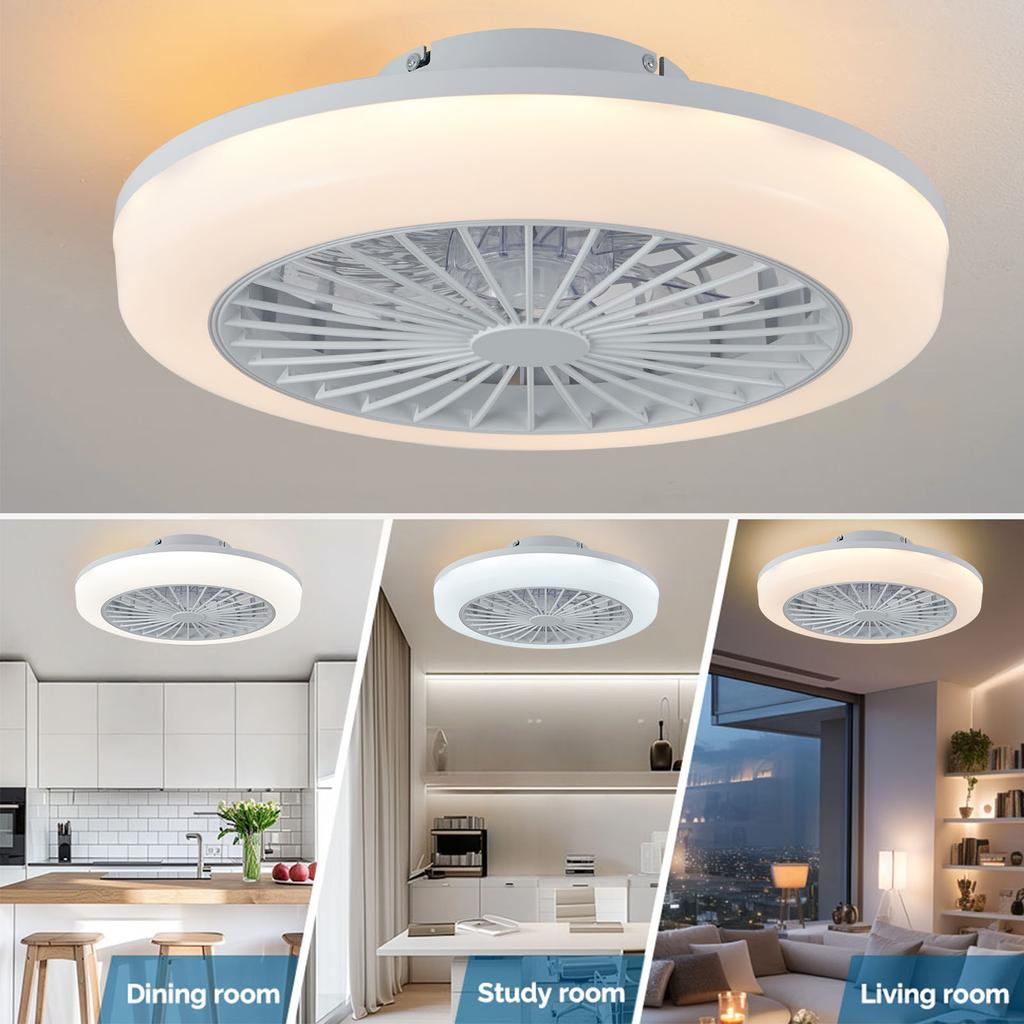 Smart Ceiling Fan Fans With Lights Remote Control Bedroom Decor Ventilator Lamp Sealing Fan Lighting Silent Ceiling Electric Fan