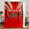 Arsenal logo on red background blanket Flannel blanket for bedroom, living room, sofa, and nap sofas