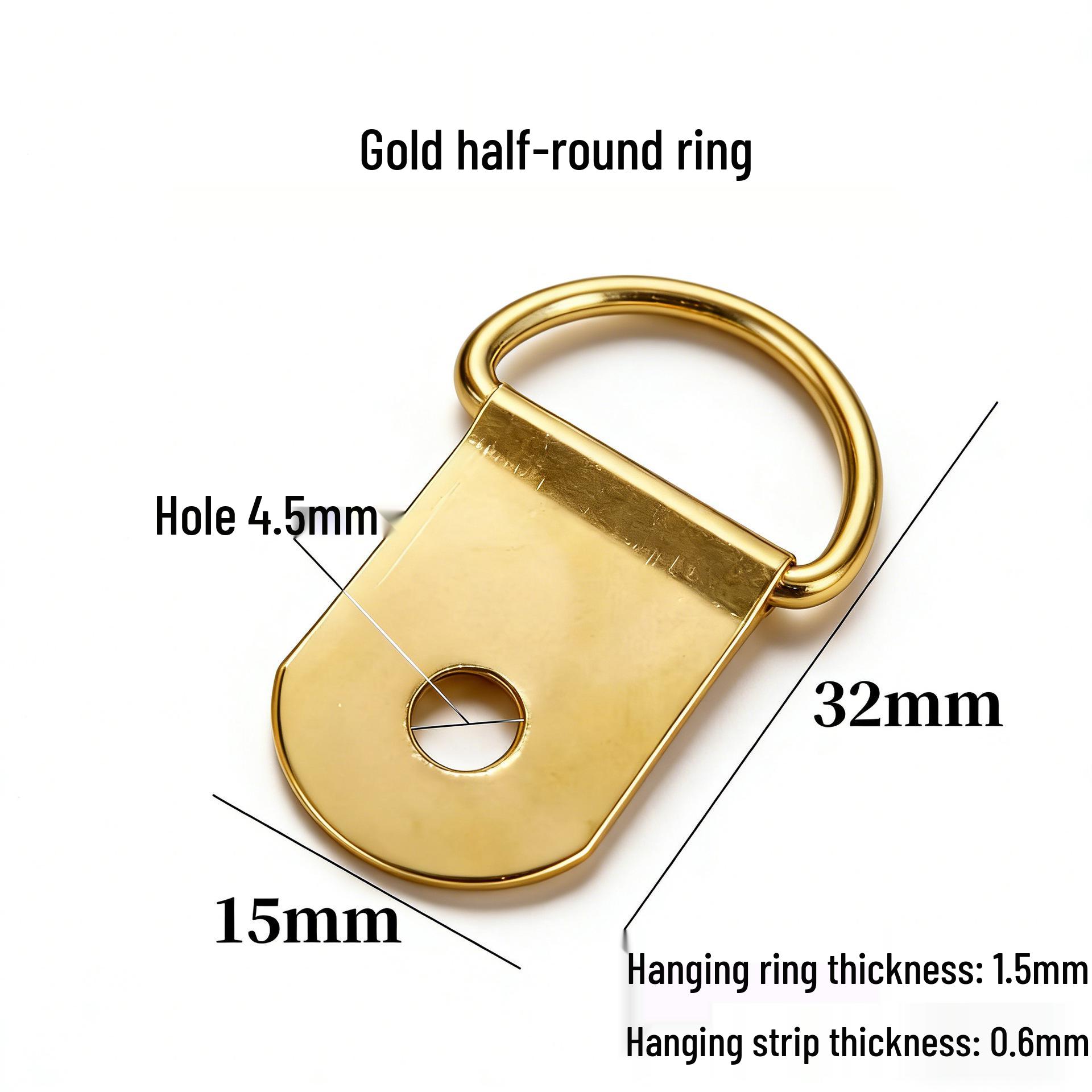 

Large Gold Semicircle Hook for Picture and Calligraphy Frames - Cross-Stitch and Painting Hanging Accessory No