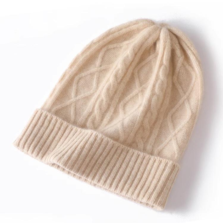 Merino Fine Pure Wool Autumn and Winter Cold Hat Soft, Comfortable and Warm Knitted Wool Hat New Versatile