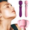 Double-head AV Stick Vibrator Charging 10-frequency Heating Massage Stick Female Appliance Adult S-ex Products