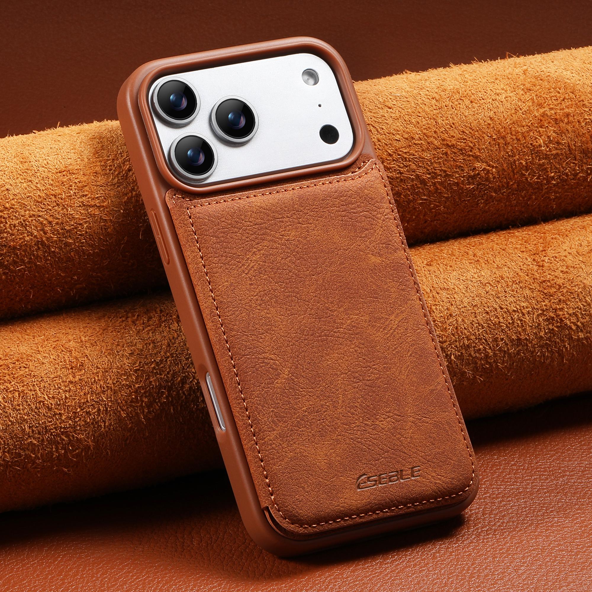 

Роскошный ретро флип-чехол-книжка из кожи для iPhone 17 Pro 16 15 14 13 Pro Max 17Air 16E Тонкий чехол с магнитным держателем для карт iPhone17 Pro