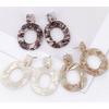 Retro Fashion Simple Acrylic Earrings Geometric Oval Pendant Earrings for Women