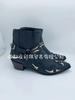 European and American Fashion Low Heel Pointed Burn Flower Strap Men's Knight Boots Chelsea Men's Boots Large Size