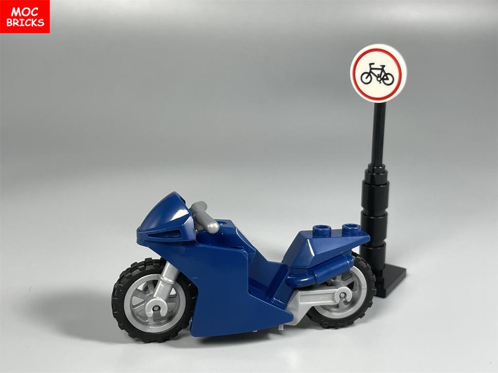 MOC Blocks Bike Bicycle Frame Mountain Biking Vehicle Motorcycle City Assembled Model Construction Block Classical Children Playthings Gift Idea
