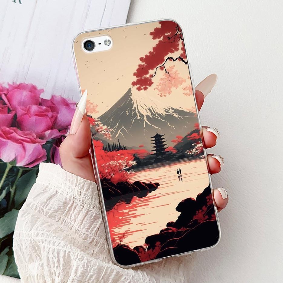 Für Apple iPhone 5 5S Hülle iPhoneSE Luxuriöse Bemalte Blumenhülle Weiche Silikon-Handyhülle Für iPhone SE 2020 2022 iPhone5 Fundas