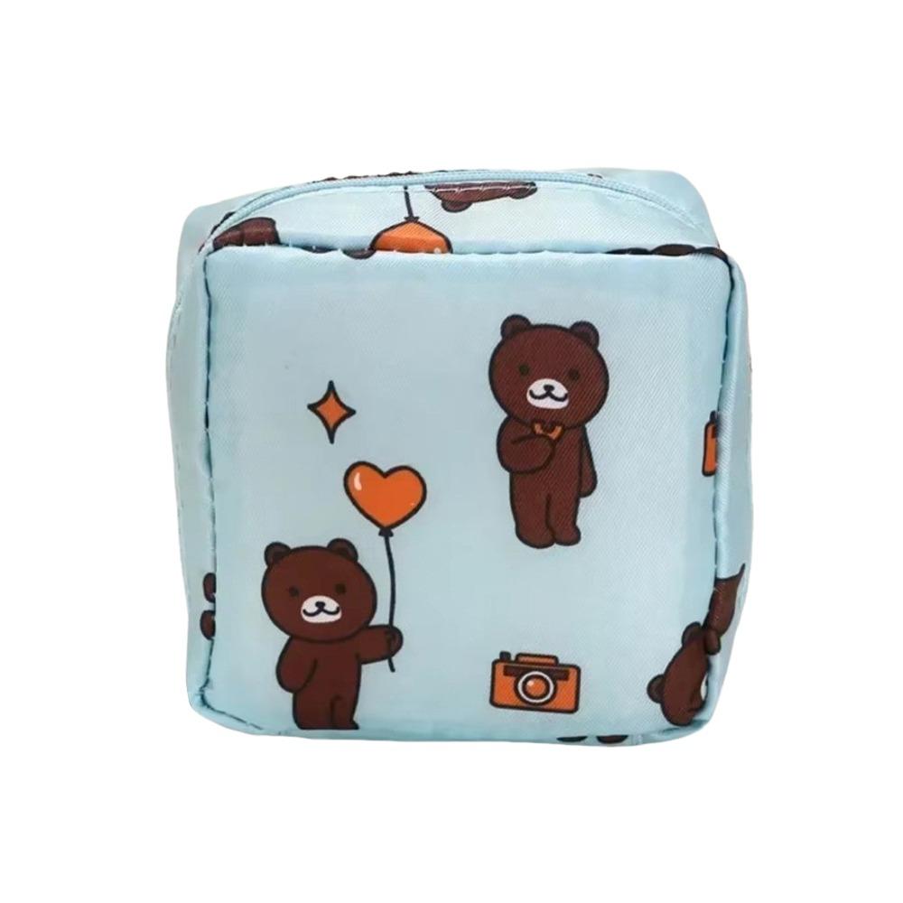 Waterproof Sanitary Pad Storage Bag Cartoon Pattern Sanitary Napkin Bag  Women Girls