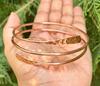 1 Pc Pure Copper Bangle, Women Bracelet Bangle, Healing Bangles, Slight Domed Bangles, Hammer Look, Wrap Bangle