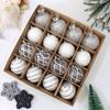16pcs/set New Style Christmas Ball Set Glitter Deco Ball with Round Shapes for Christmas Tree Hanging Ornaments Plastic Material