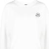 PINKO Solid Color Logo Print Round Neck Pullover Casual Sweatshirt Women sweatshirt White 100352-A0KN-Z07