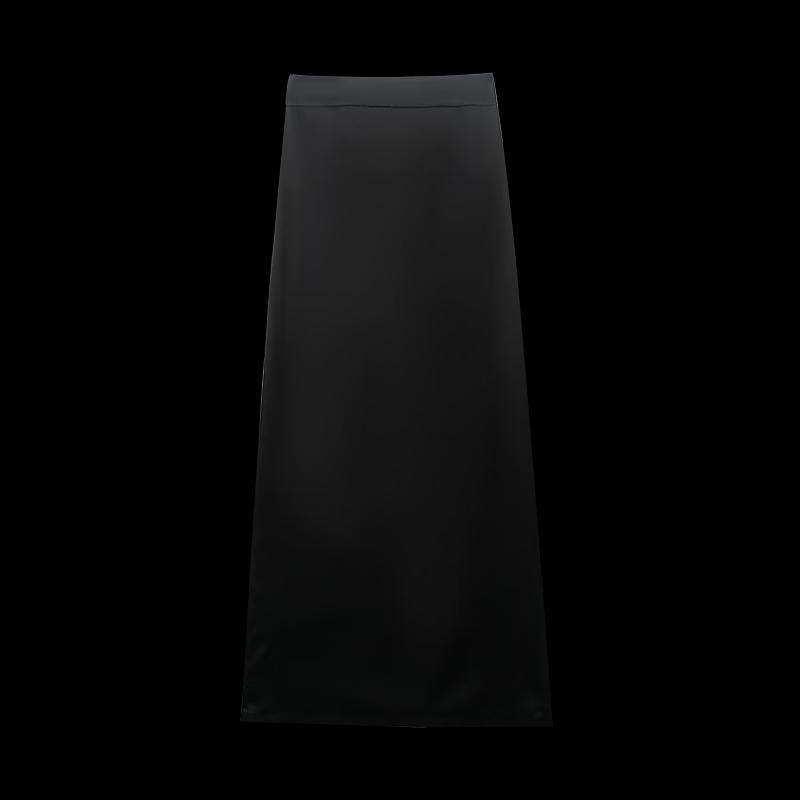 HECO New Chinese Style Drapey Acetate Maxi Skirt