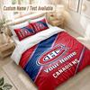 Benutzerdefiniertes Namens-Bettwäsche-Set 3 TeileMontreal Canadiens Aufdruck Bettbezug + 2 Kissenbezüge Weiche Bettdekoration