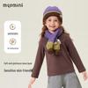 MQDMINI Kids' Anti-Static Antibacterial Mock Neck Long-Sleeve T-Shirt