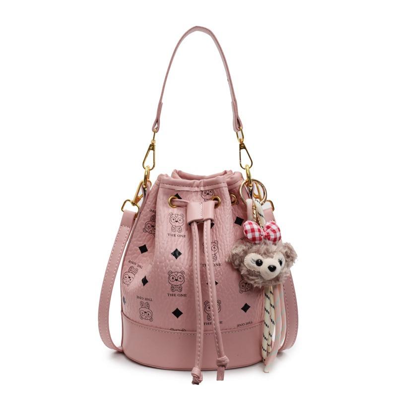 

Сегодняшние популярные маленькие сумки для женского лета, новые нишевые дизайнерские сумки-мессенджеры, плиссированные сумки-ведра without pendant розовый