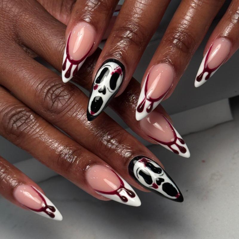 Halloween 3D Scary Almond-Shaped Funny Nails Collection