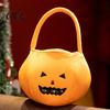 Holiday Candy Carriers Halloween Pumpkin Bags for Kids, Reusable Trick or Treat Lightweight Felt Totes Bucket, Cute Handbag with Handle Party