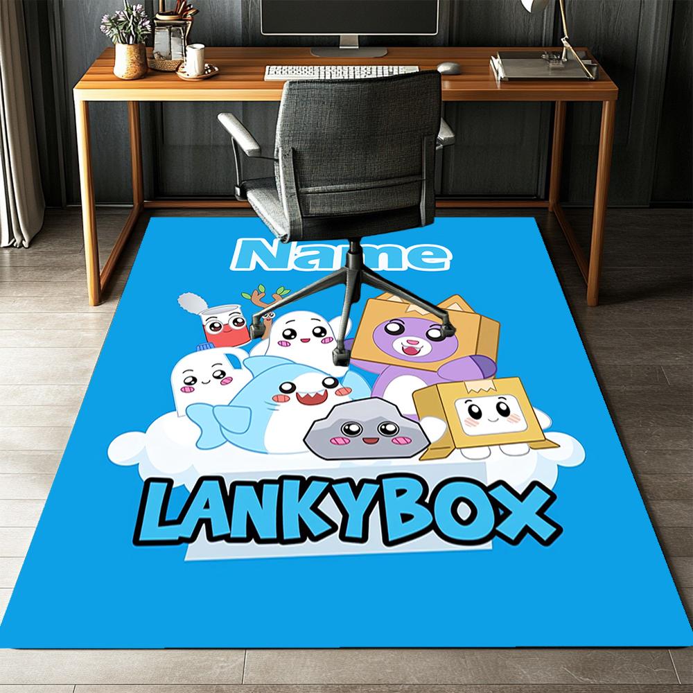 Kober s potiskem LankyBox na míru, Koberec pro kancelářskou židli Obývací pokoj Ložnice Kuchyňská místnost Dekorace Dárky.