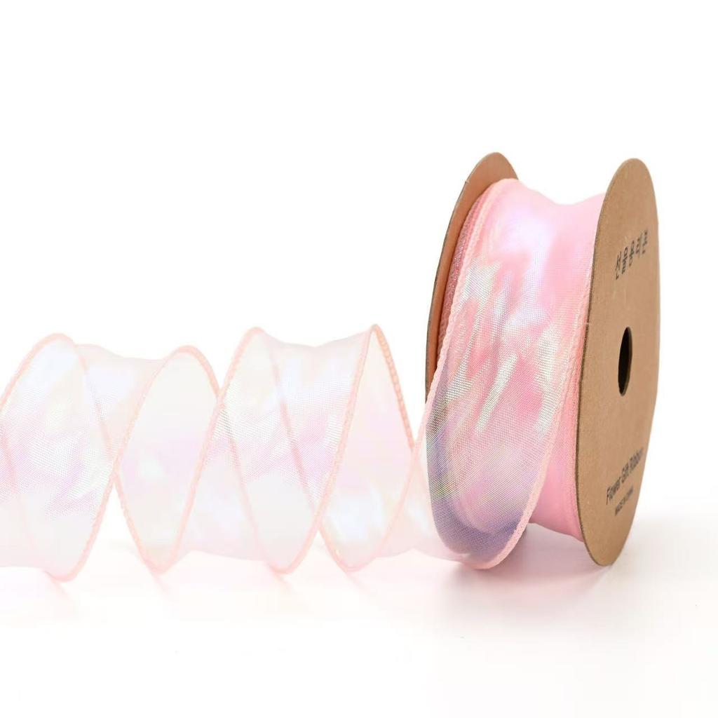 1/2/3/5roll Colorful Fish Tail Yarn Organza Ribbon Packaging Gift Box Hair Accessories Lamp Home Decoration DIY