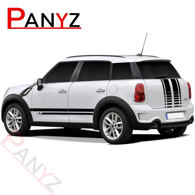 Auto Motorhaube Kofferraum Seitenleiste Hinten Rennstreifen Body Kit Aufkleber Autoaufkleber Für Mini Cooper Countryman R60 2013-2016 Zubehör